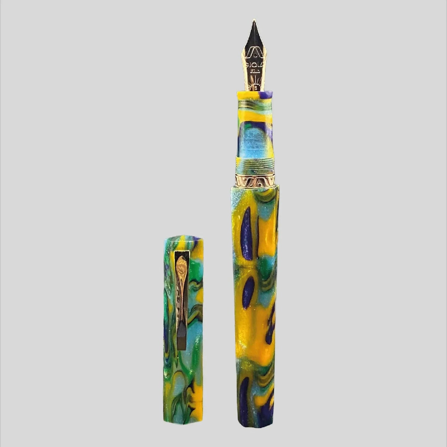 GIOIA Sephora Peacock Fountain Pen - Gold Trim