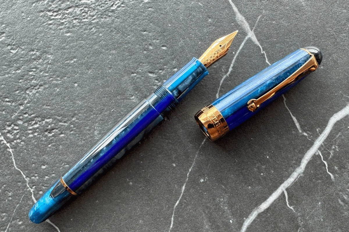 Penlux Masterpiece Delgado Gladius Blue Grotto Fountain Pen