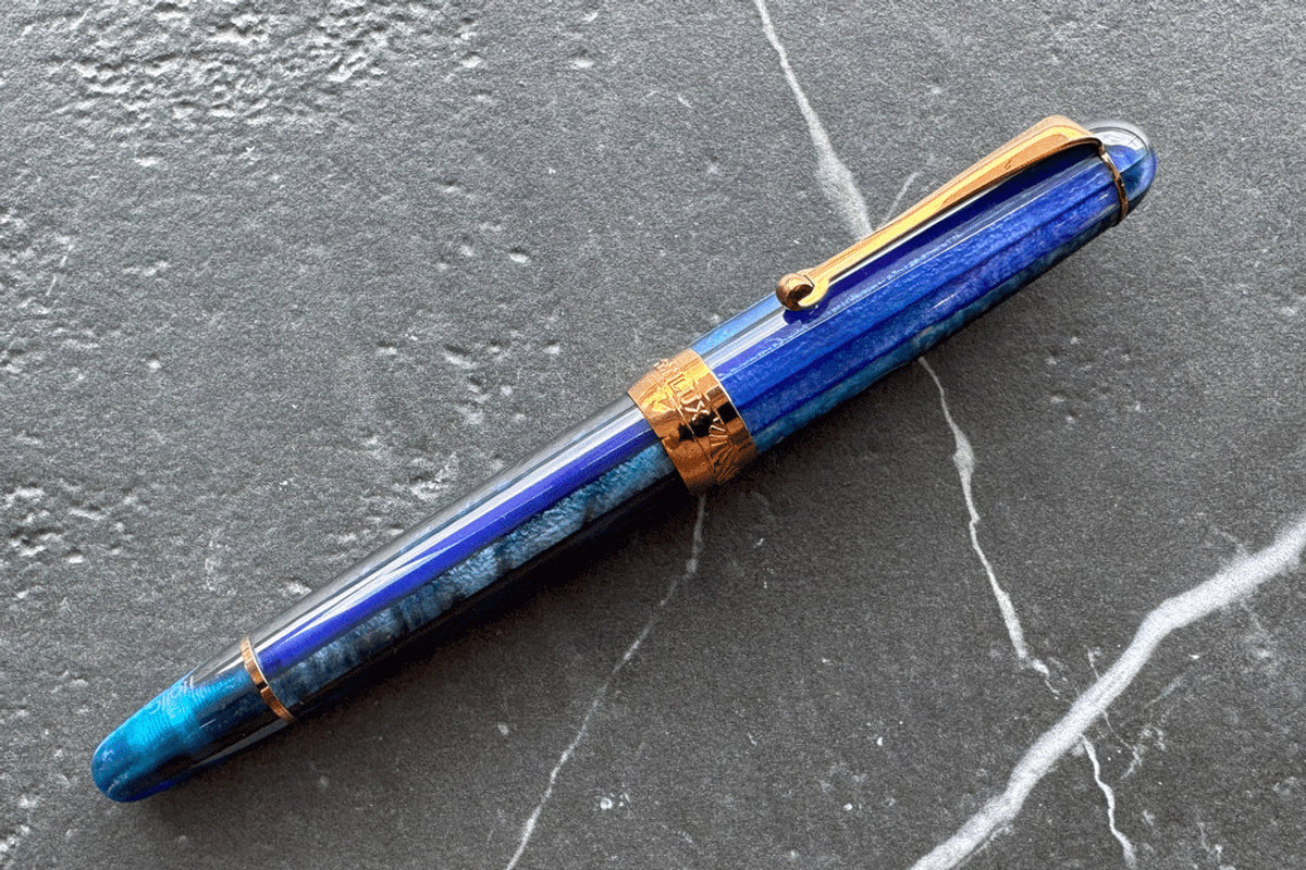Penlux Masterpiece Delgado Gladius Blue Grotto Fountain Pen