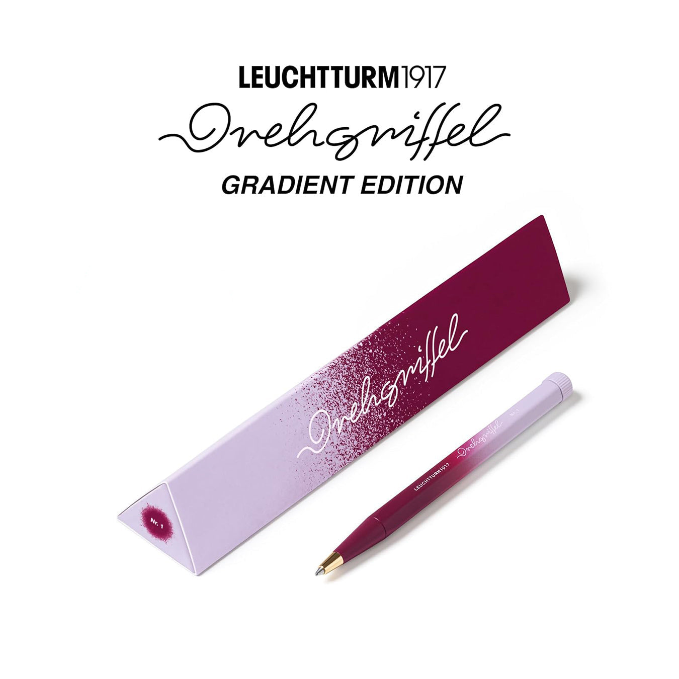 LEUCHTTURM1917 | Gradient Edition | Ball Point Pen | Black Ink | Drehgriffel No. 1 | Port Red/Lilac