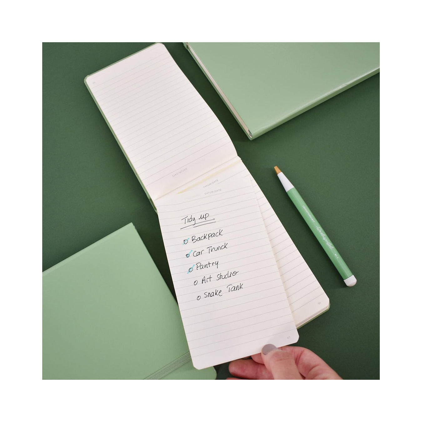 LEUCHTTURM1917 Ball Point Pen with Royal Blue Ink | Drehgriffel No. 1 | Sage Green | Twist Mechanism
