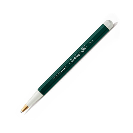 LEUCHTTURM1917 Gel Pen with Document Proof Black Ink | Drehgriffel No. 1 | Forest Green| Twist Mechanism