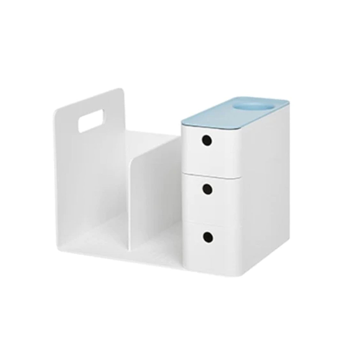 Litem Combo Book Rack with 3 Drawers 2 Bookshelf 1 Pen Stand - Mint