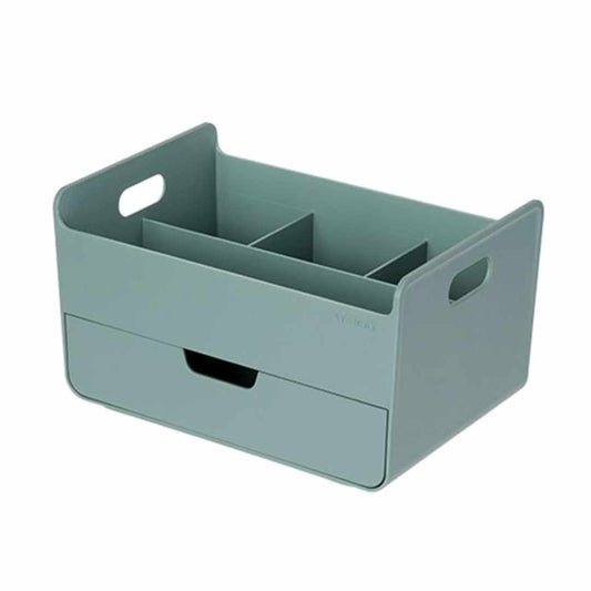 Sysmax | Combo Desk Organizer with 4Compartments  | 1 Drawer | Cobalt Green