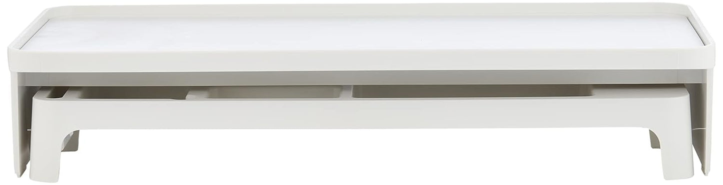 LITEM Desktop Monitor & Computer Stand with Organizer – White - penpencilink