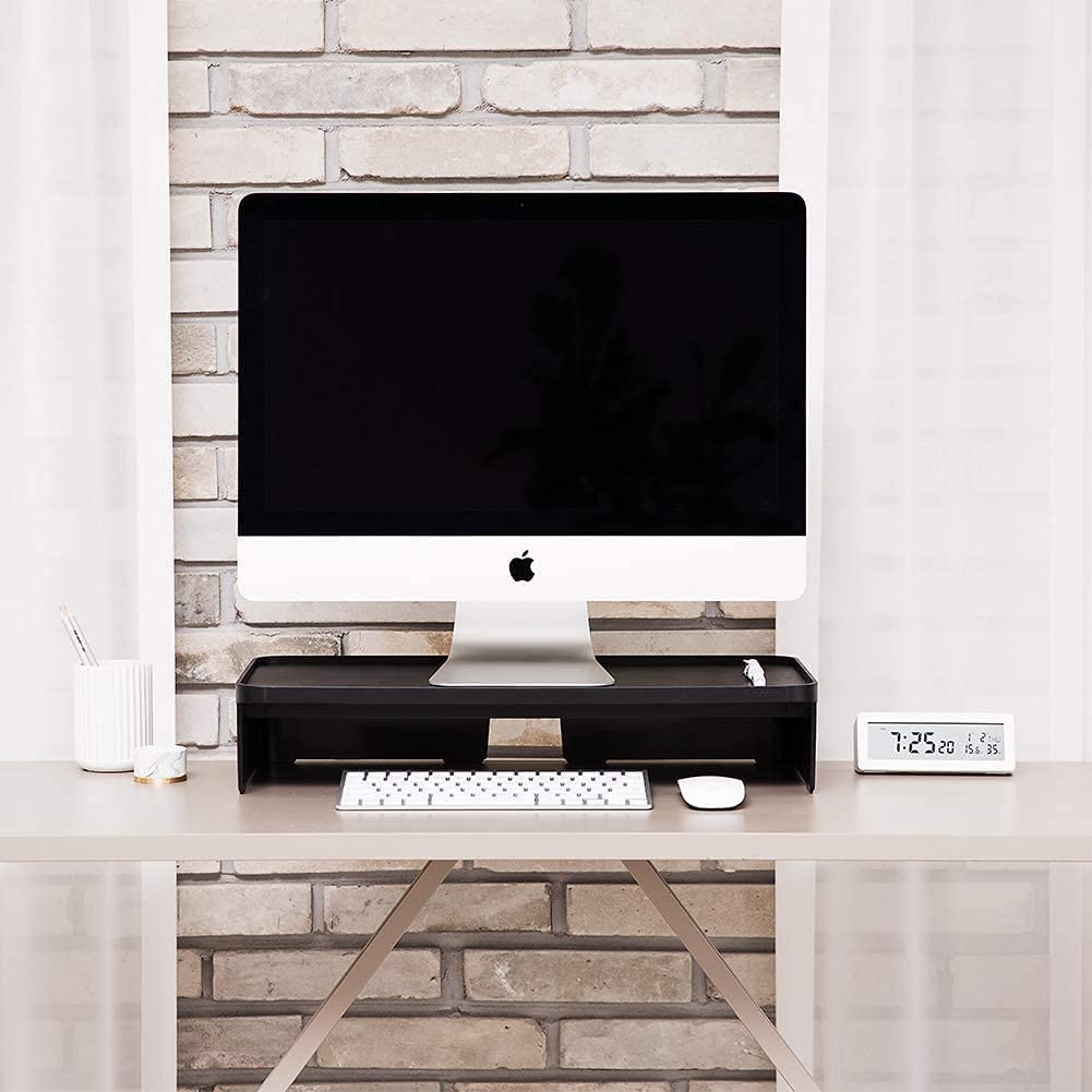 LITEM Desktop Monitor & Computer Stand with Organizer – White - penpencilink