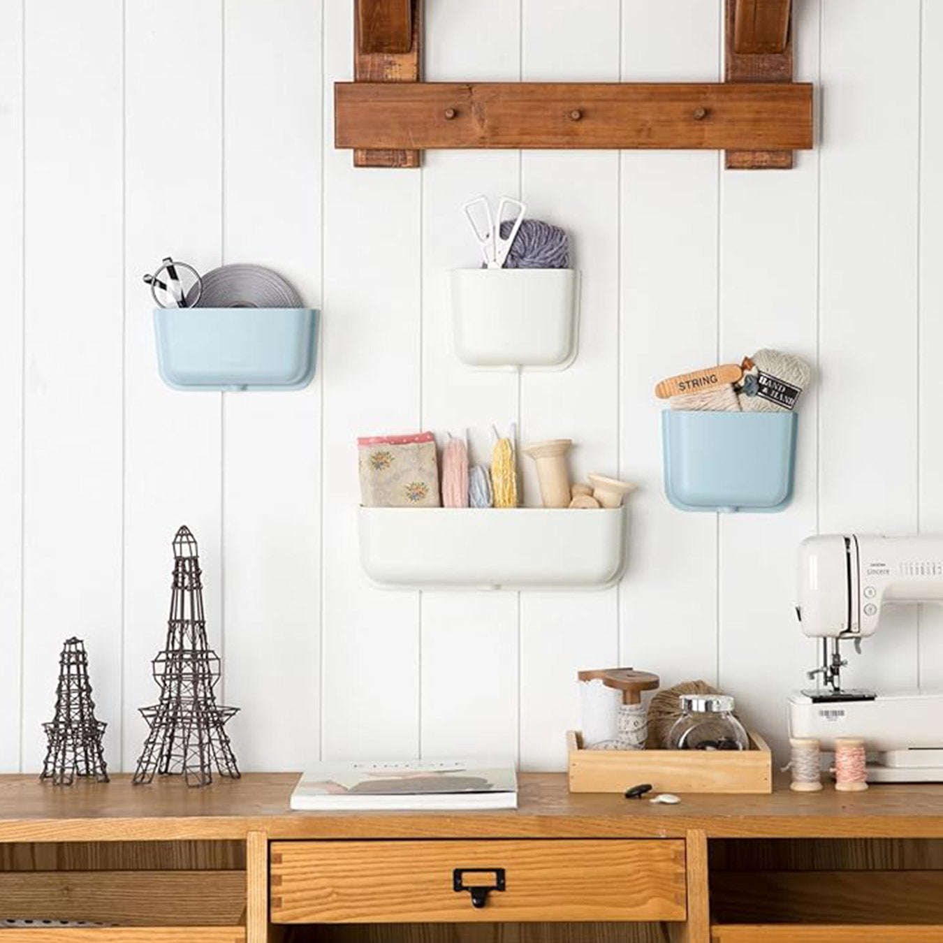 Litem | Wall Mounted | Organizer |  Ivory | Myroom | For Office  Home & Kitchen