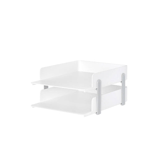 Litem | A4 size Paper Tray | 2 Shelf | Oragniser| Cool Grey | Levo