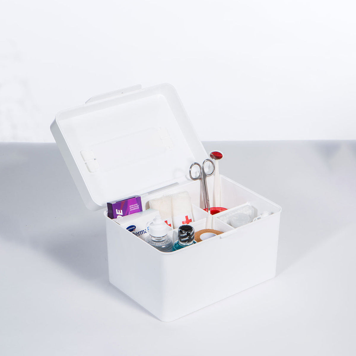 Litem My Cube Multi Utility Storage Box with Lid - White