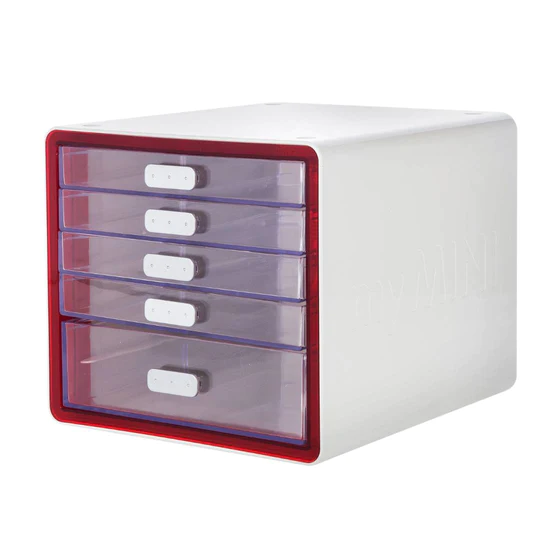 Sysmax | Multi Utility Mini Cabinet | 5 Drawers |Organizer | Red |For Office & Home