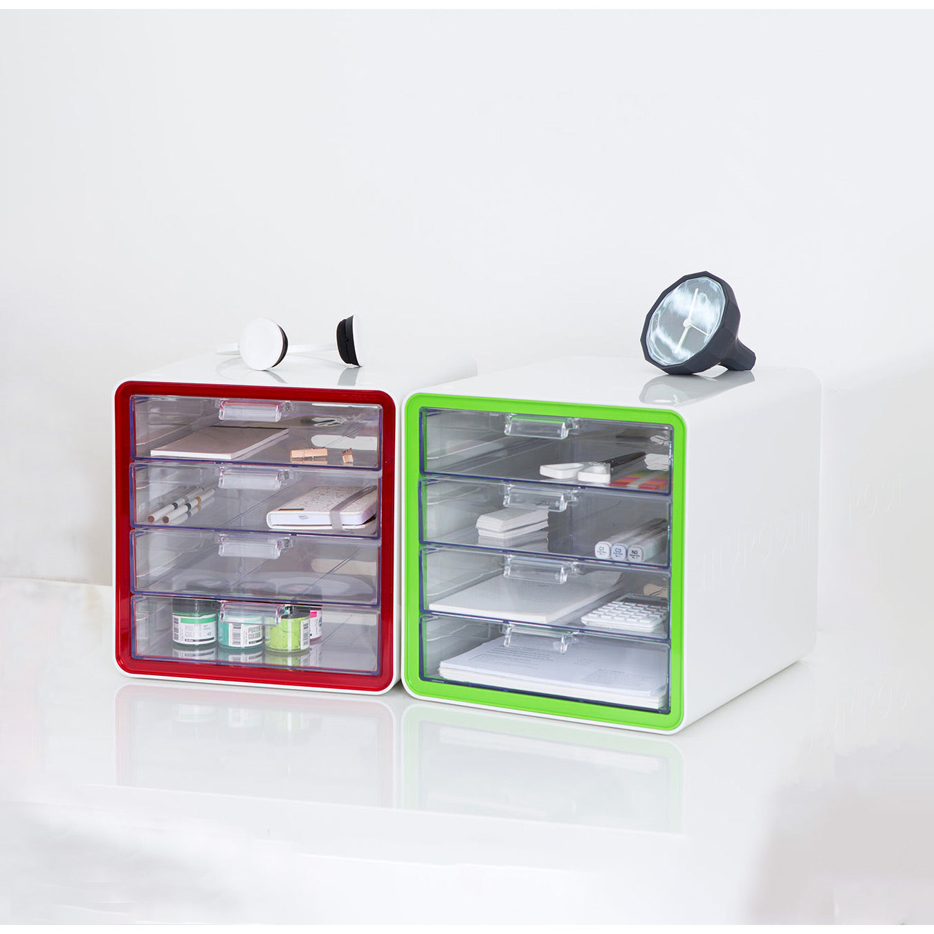Litem | Multi Utility Storage Cabinet | 4 Drawers | Organiser |Green | My Room | For Office & Home