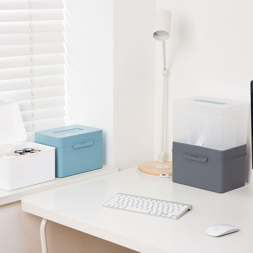 Litem My Cube Multi Utility Storage Box with Lid - Smog