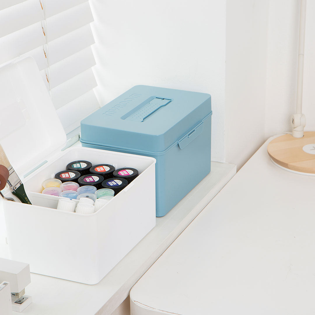 Litem My Cube Multi Utility Storage Box with Lid - Smog