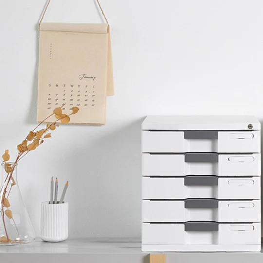 Sysmax | Lockable File Cabinet | 5 Drawers | Grey |New Max | For Office School  & Hospital