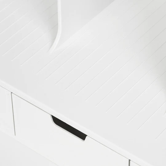 Sysmax | Olio Book Rack with 3 Compartments | 3 Drawers | Organiser | White