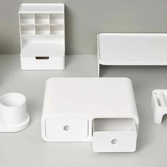 Sysmax | Storage Box | Monitor Stand | White | For Office & Home