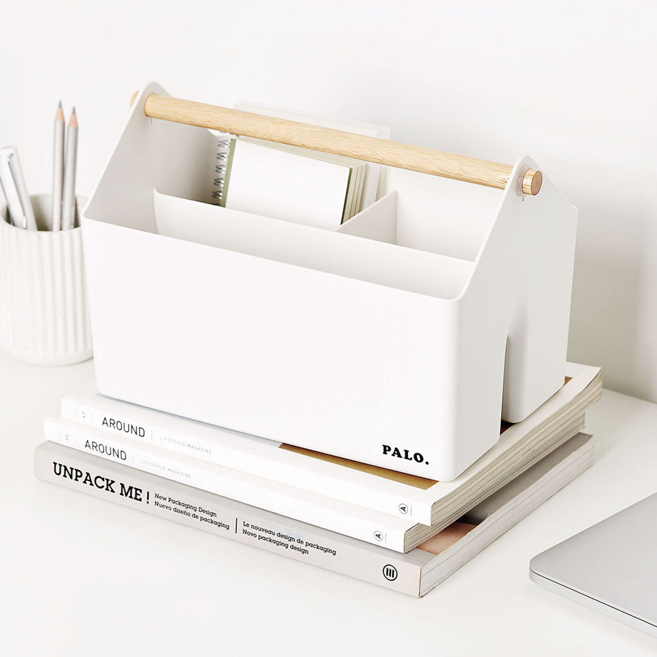 Litem | Multi Utility Storage Basket | Ivory |  Palo | For Office Home & Kitchen