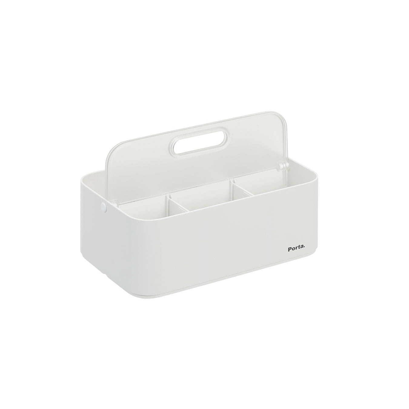 Litem | Portable |Stackable |Organizer with Lid and Adjustable Compartments | White Transparent
