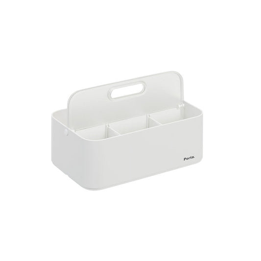 Litem | Portable |Stackable |Organizer with Lid and Adjustable Compartments | White Transparent