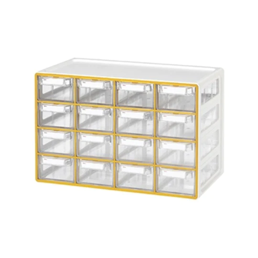 Sysmax | Multi Utility  Storage Box | 12 Drawers | Organizer | Yellow | Up System | For Office & Home