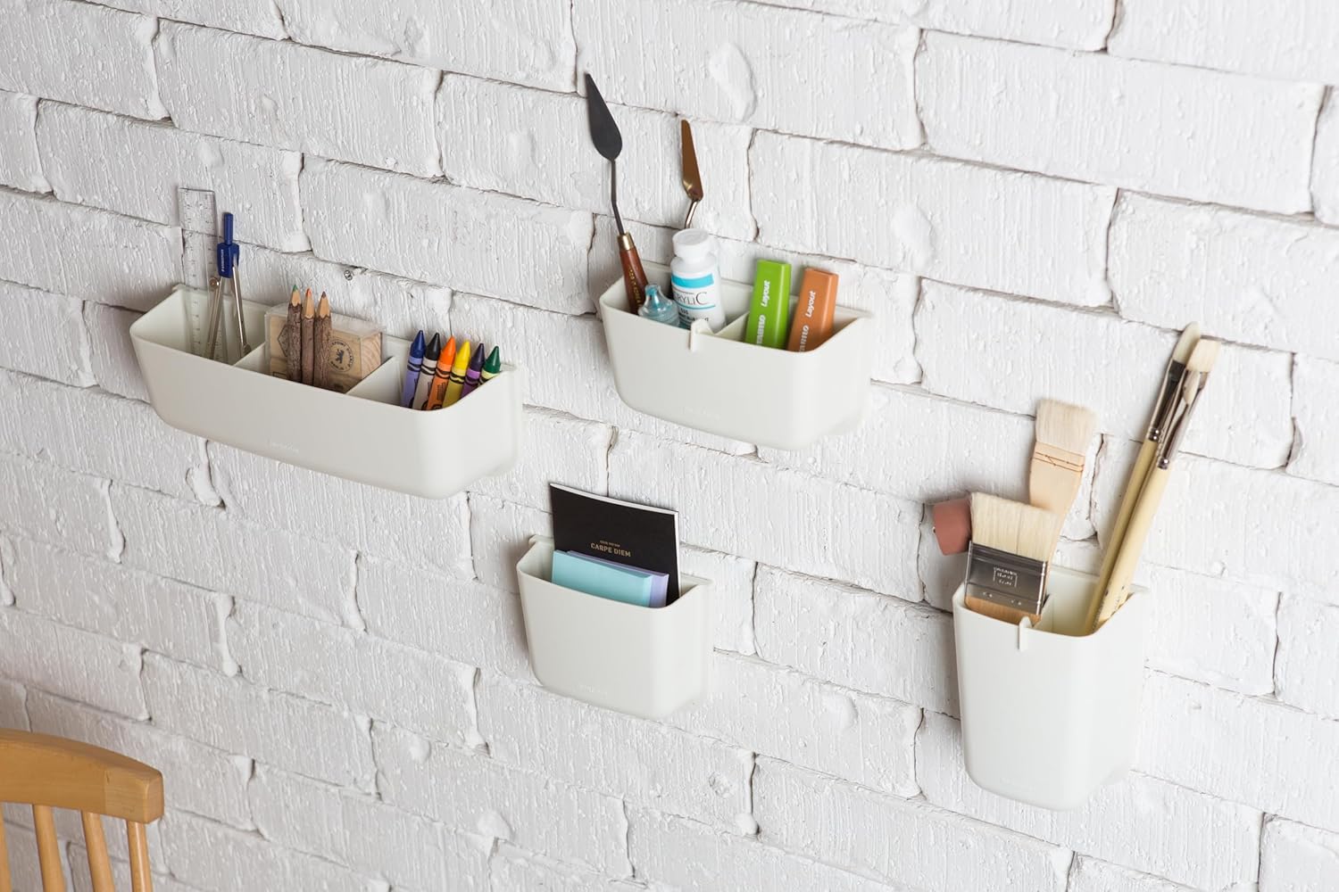 Litem | Wall Mounted | Organizer | White | Myroom | For Office Home & Kitchen - penpencilink