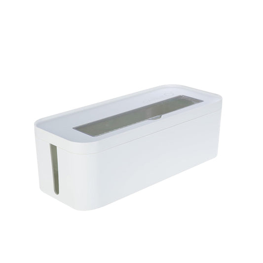 Litem | White | Cable Management Box & Charging Stand | Desk Organizer