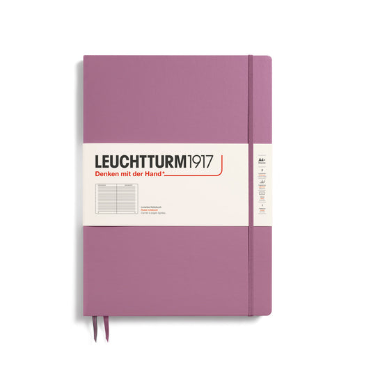 LEUCHTTURM1917 RULED MASTER SLIM A4+ NOTEBOOK-(123 Pages) - DUSTY ROSE