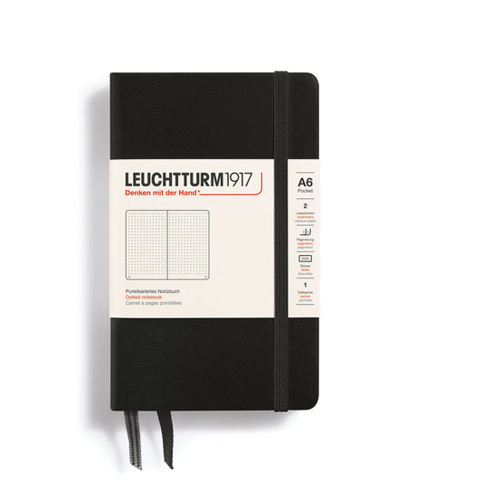 LEUCHTTURM1917 DOTTED NOTEBOOK A6 (187 Pages)-BLACK