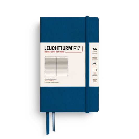 LEUCHTTURM1917 RULED NOTEBOOK A6 (187 Pages)-INDIGO