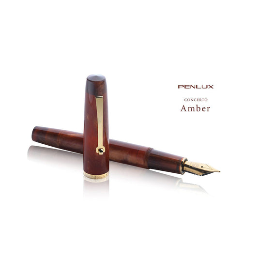 Penlux Concerto Amber Fountain Pen