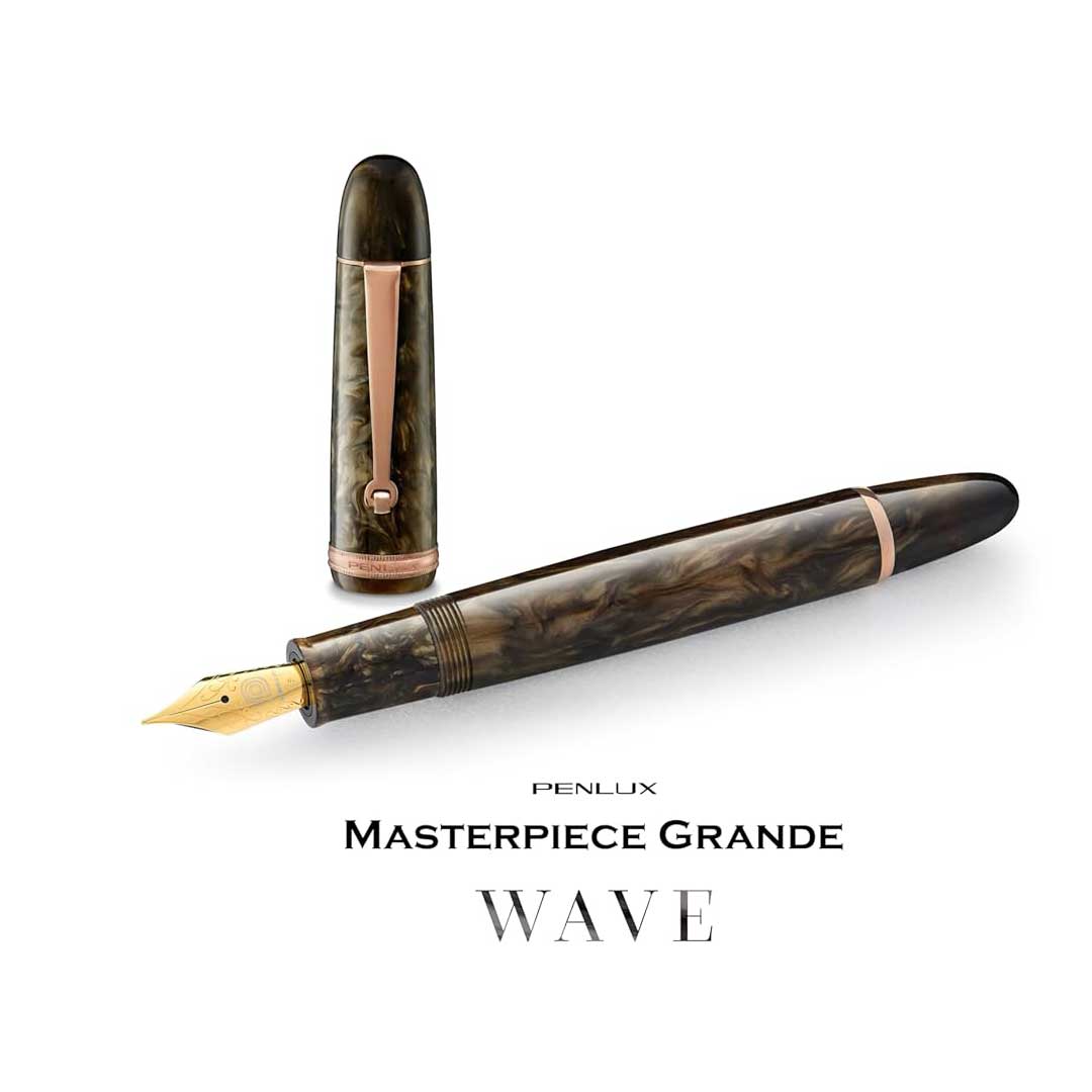Penlux Masterpiece Grande Brown Wave Fountain Pen