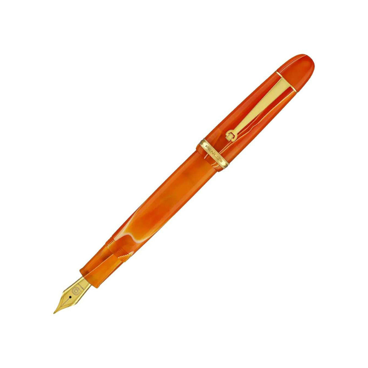Penlux Masterpiece Grande Orange Swirl Fountain Pen