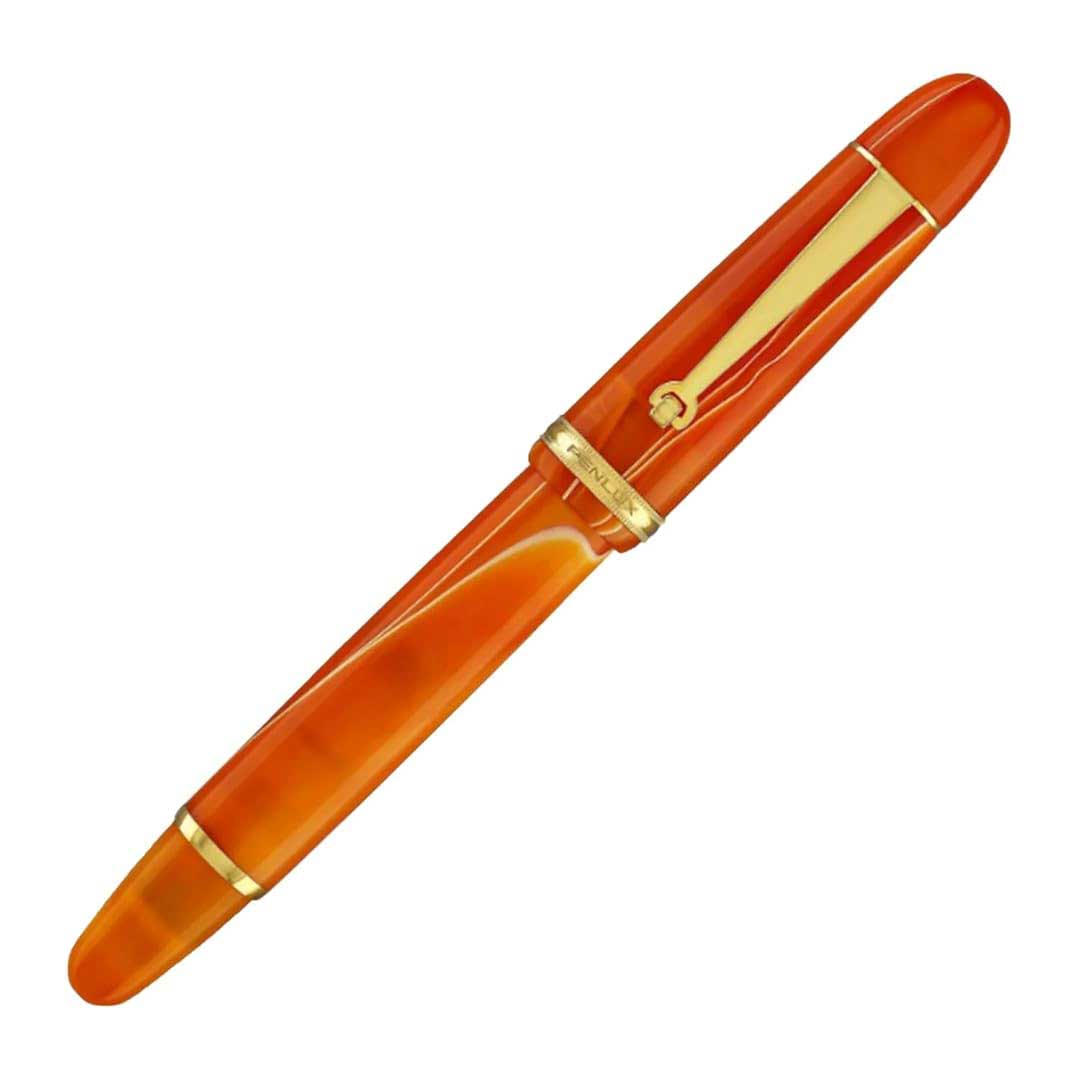 Penlux Masterpiece Grande Orange Swirl Fountain Pen