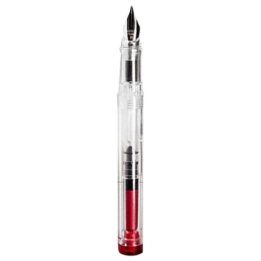 Penlux Junior Clear Red Fountain Pen
