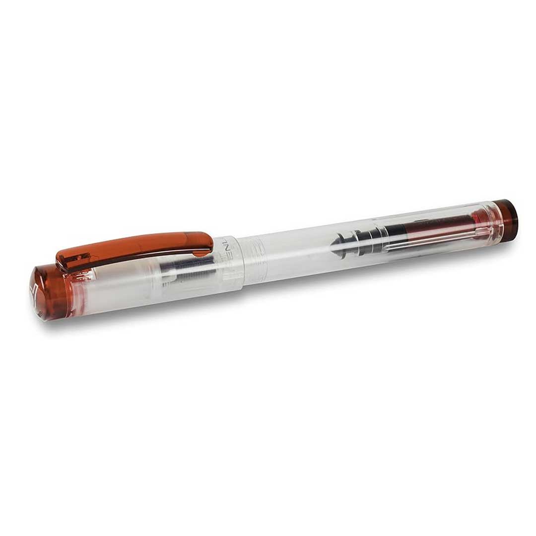 Penlux Junior Clear Red Fountain Pen