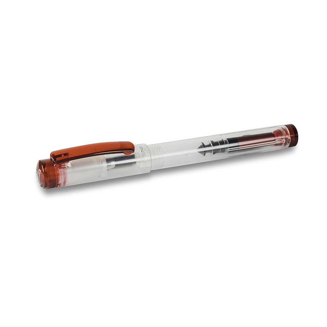 Penlux Junior Clear Red Fountain Pen