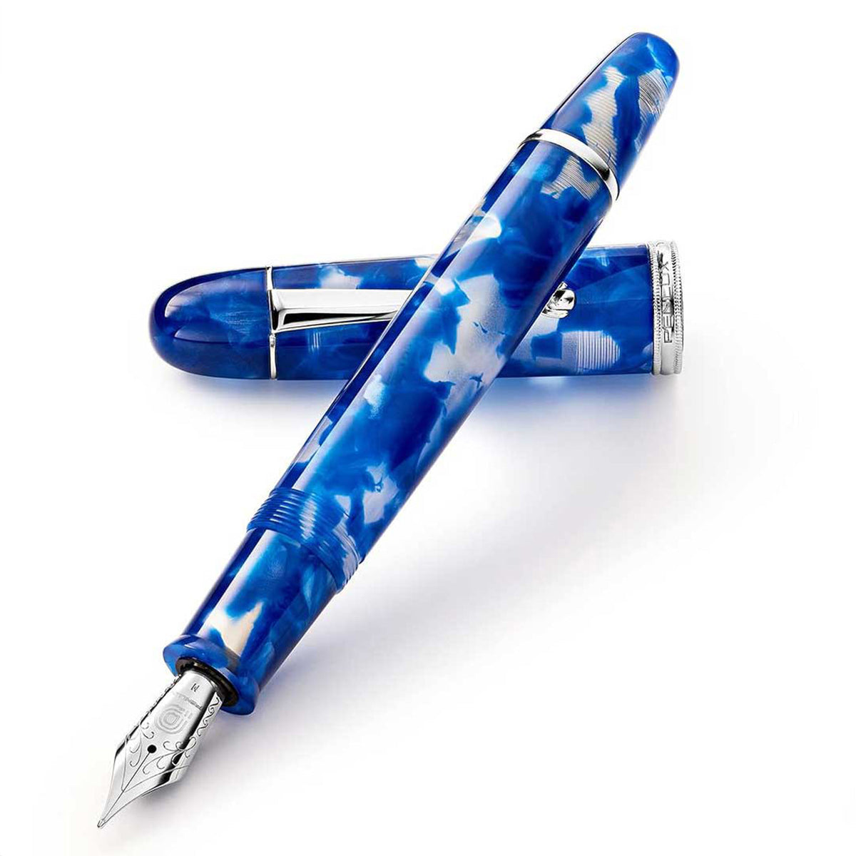 Penlux Koi King Blue White Fountain Pen