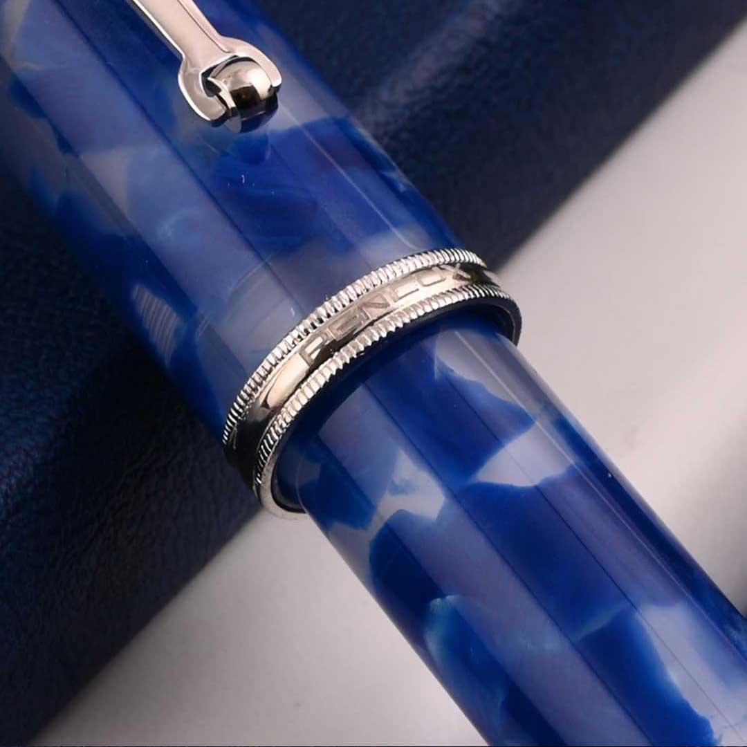 Penlux Koi King Blue White Fountain Pen