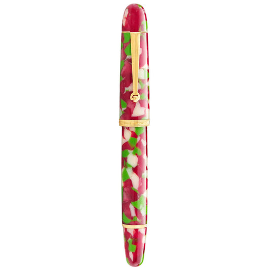 Penlux | Masterpiece Grande | Christmas Edition Fountain Ink Pen | Piston Filling | Oversize Pen with No. 6 Jowo Nibs
