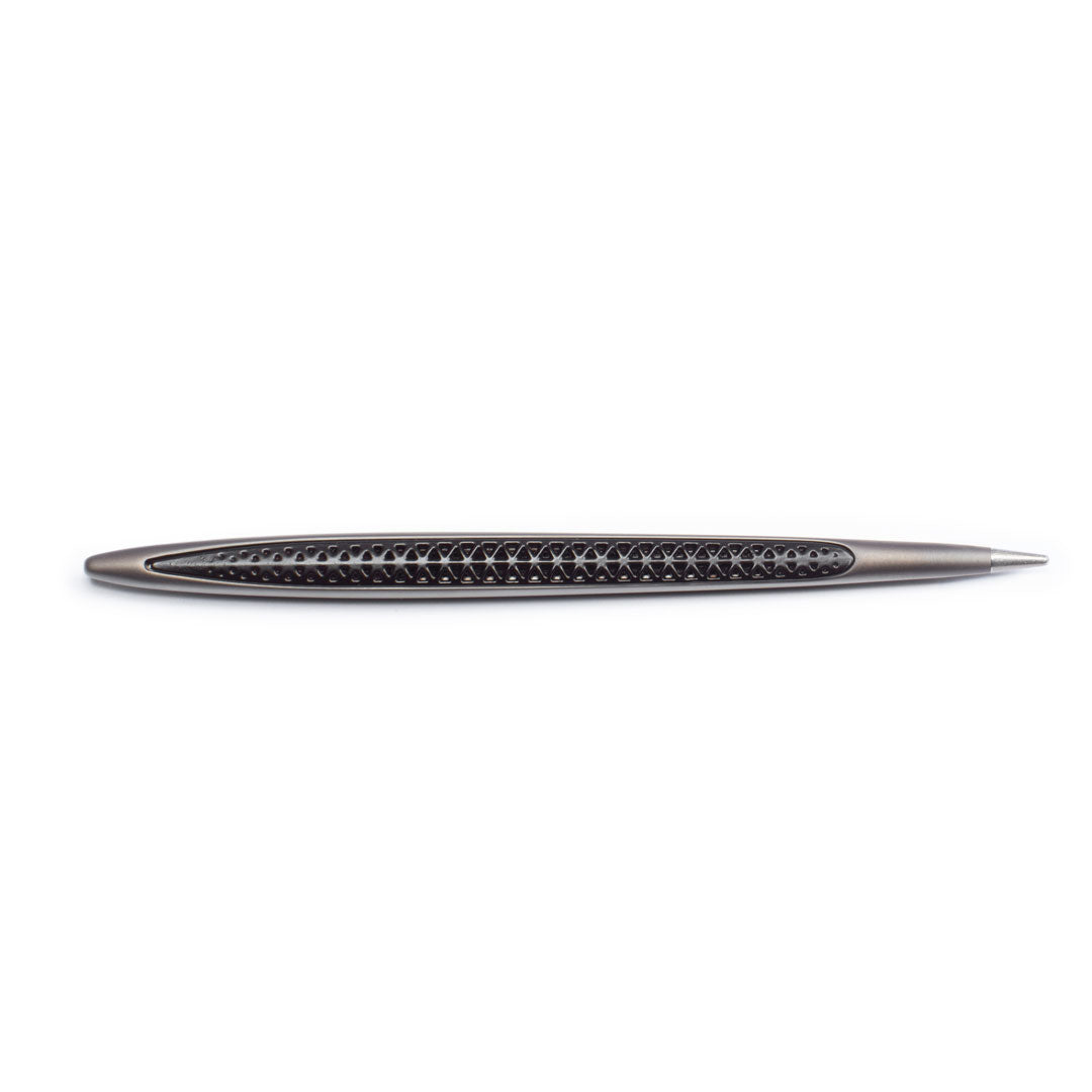 Pininfarina | Cambiano Transitions | Titanium | Ballpoint Pen | Inclined Desk Stand