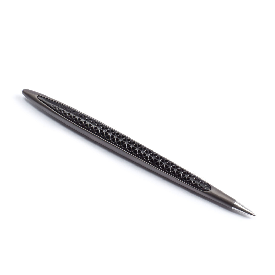 Pininfarina | Cambiano Transitions | Titanium Ethergraf Tip Pencil | Inclined Desk Stand