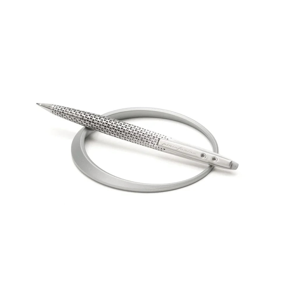 Pininfarina Space Transition Ballpoint Pen with Aluminium Desk Stand – Grey