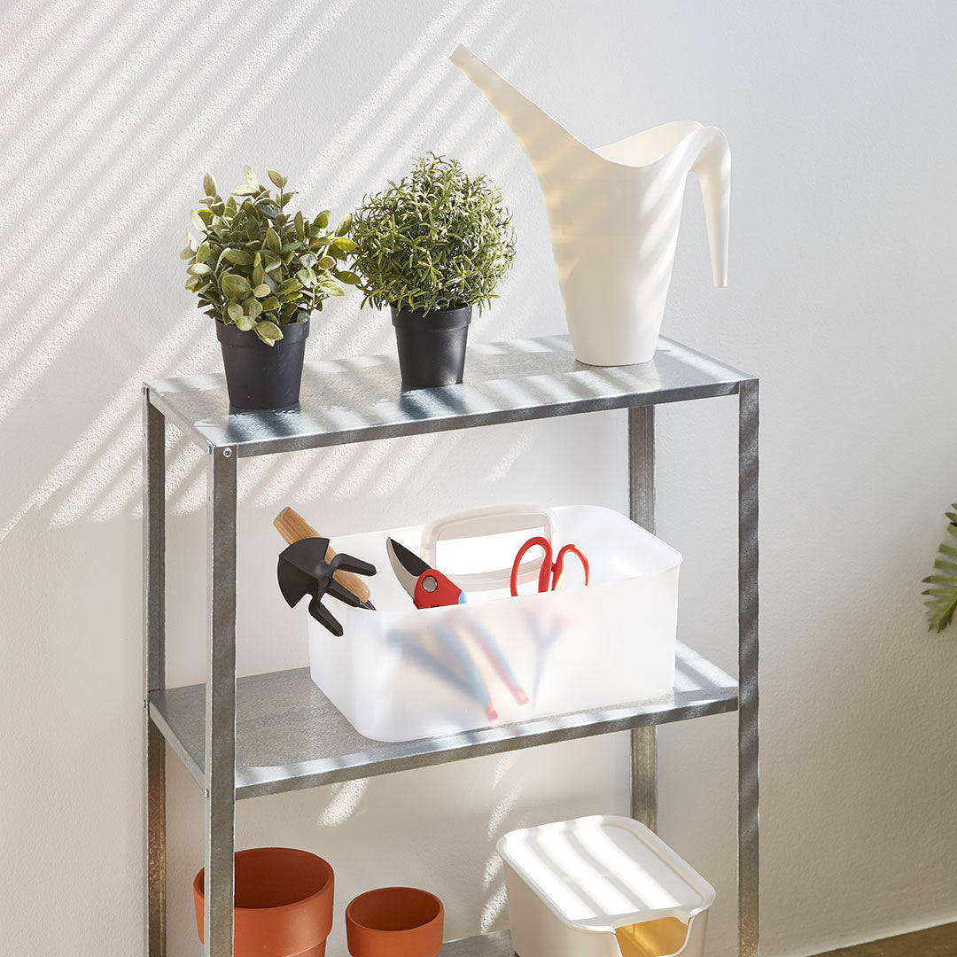Litem | Portable Storage Organiser | Cool Grey & Ivory | Porta Grande | For Office Home & Kitchen