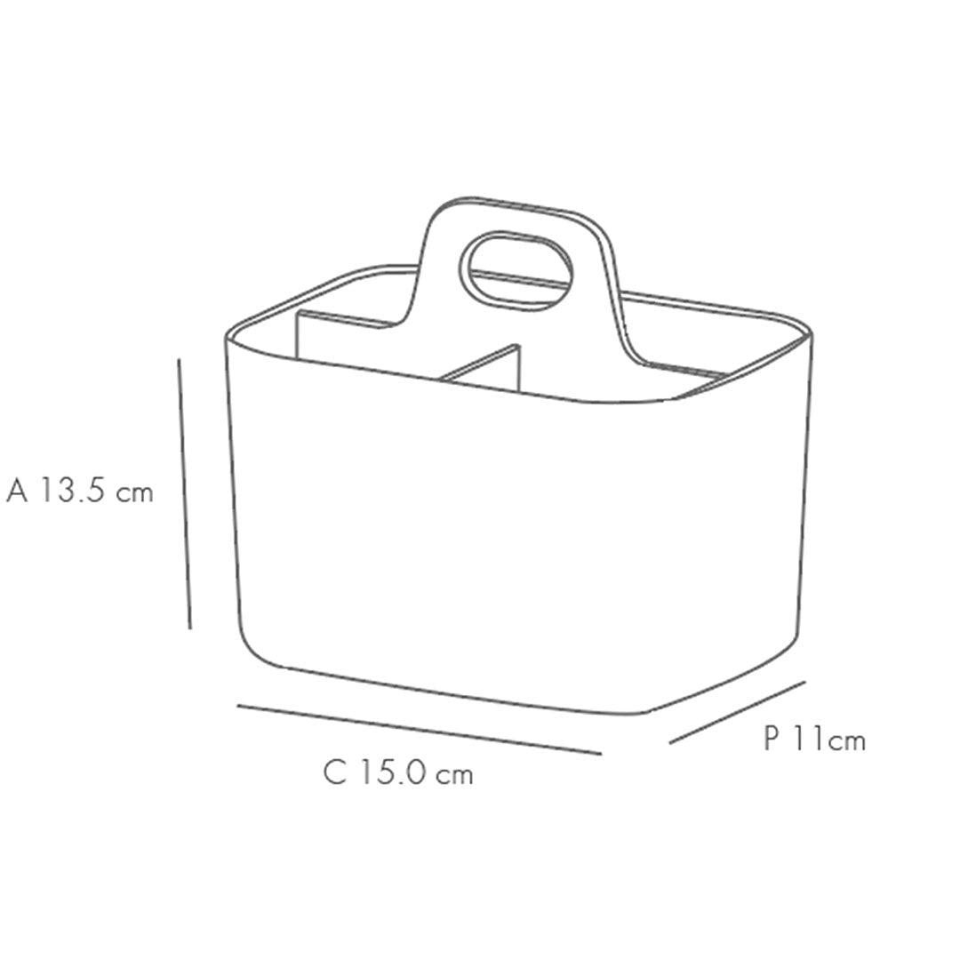 Litem Porta Mini Portable Stackable Mini Organizer - White