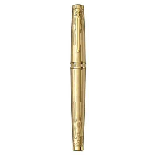 Scrikss Heritage Rollerball Pen in Gold GT on a white background