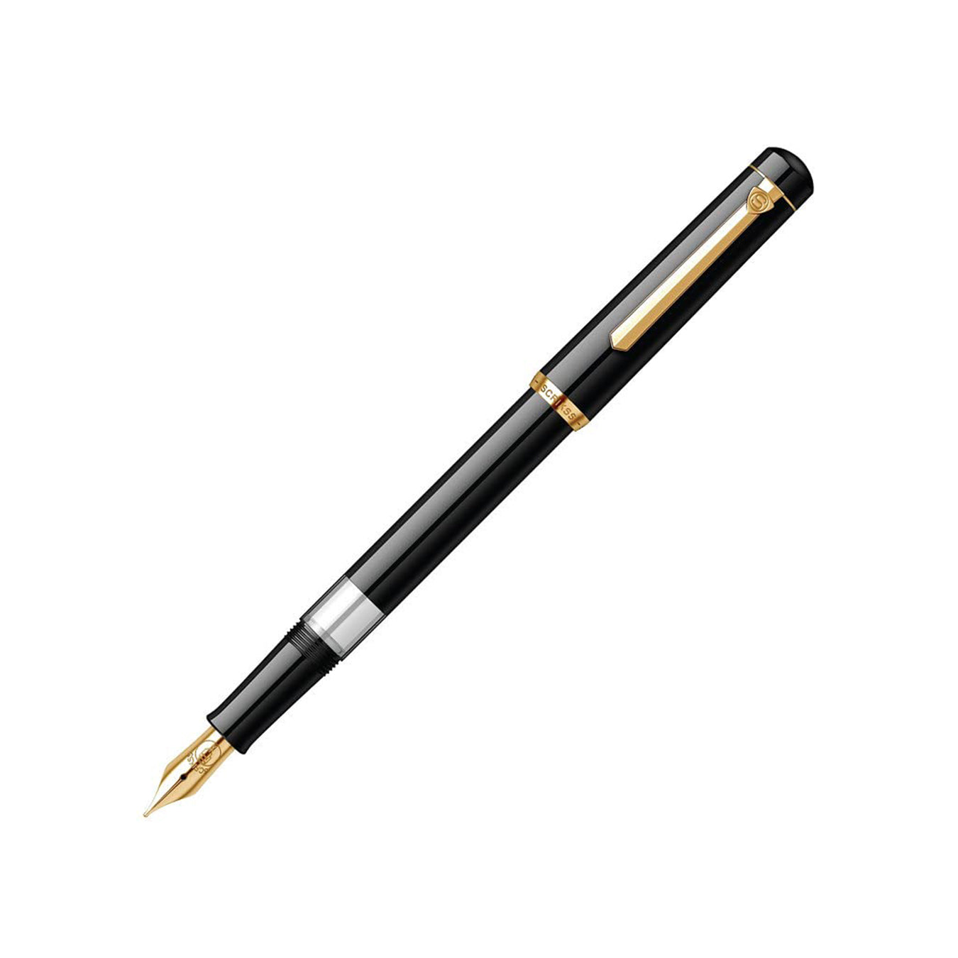 Scrikss 419 Medium Nib Fountain Pen in Black GT