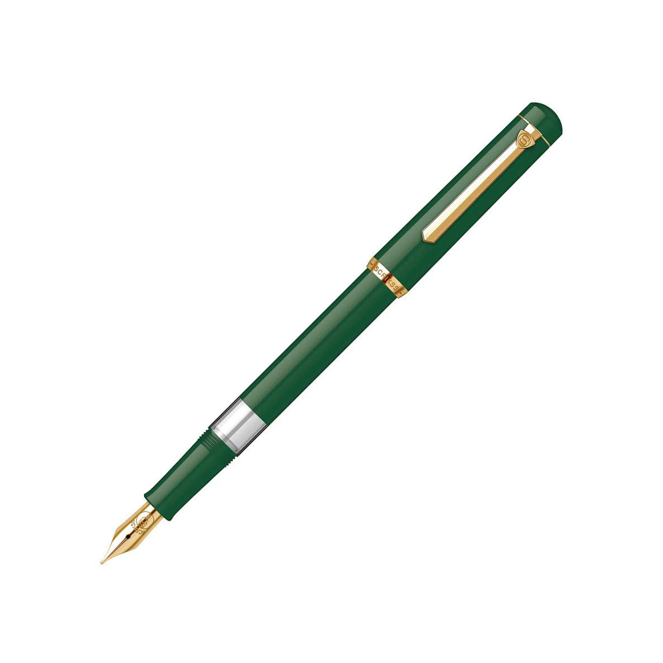 Scrikss 419 Medium Nib Fountain Pen - Dark Green GT