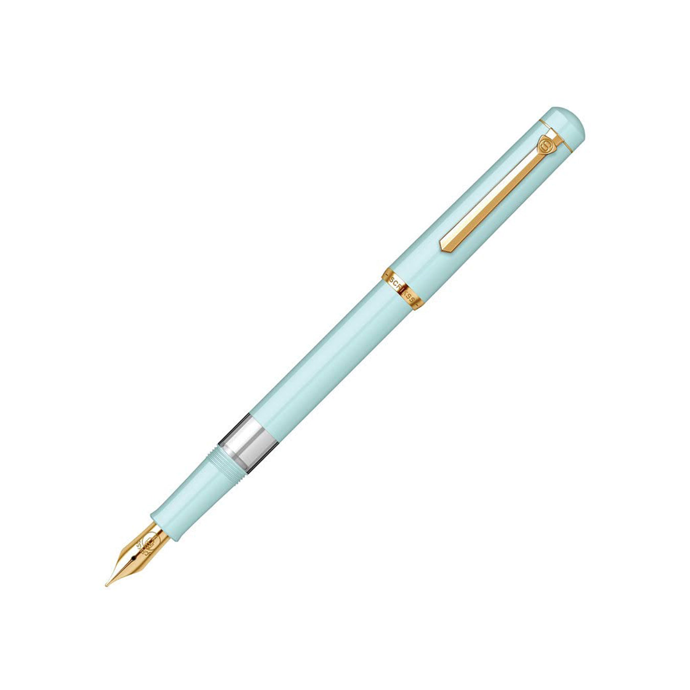 Scrikss 419 Medium Nib Fountain Pen in Mint GT