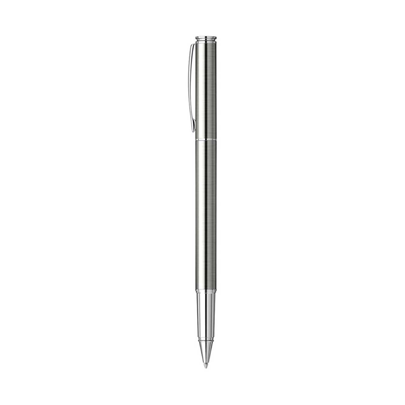 Scrikss 64 Series Rollerball Pen in Chrome on a white background