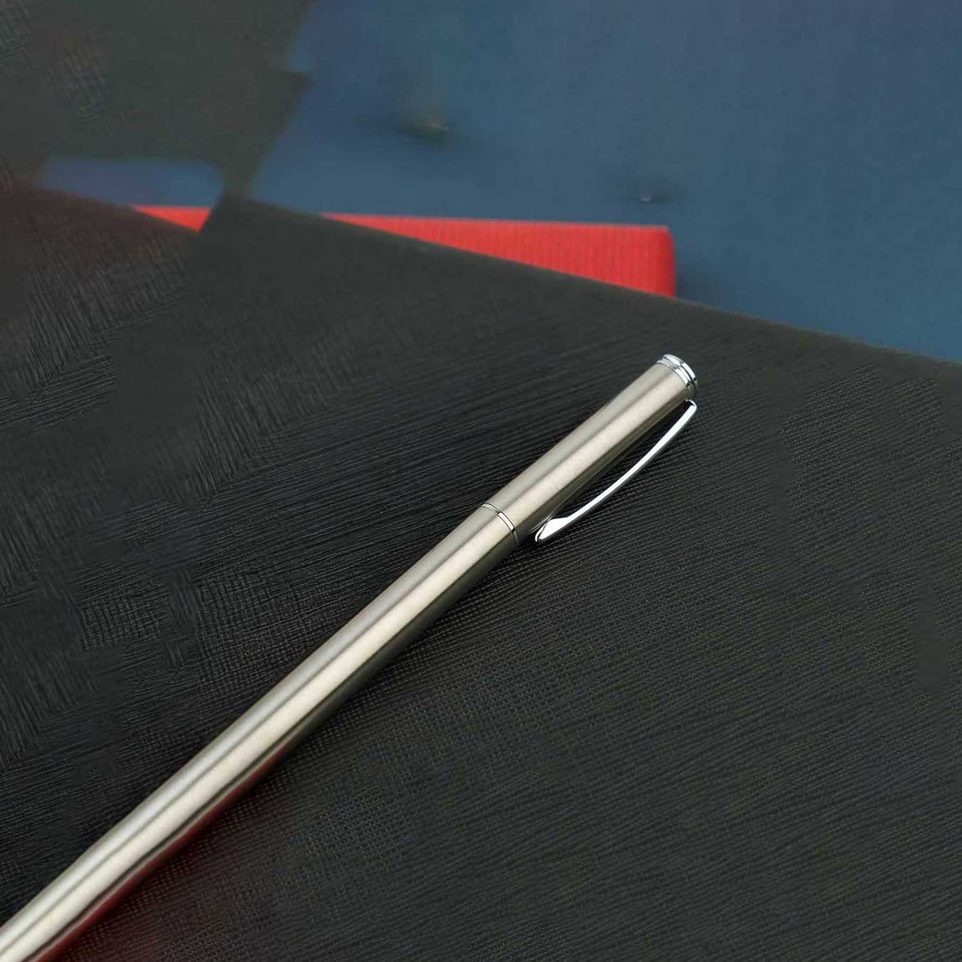 Scrikss 64 Series Rollerball Pen - Matte Chrome
